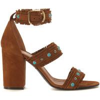 Via Roma 15 suede sandal with studs women\'s Sandals in brown