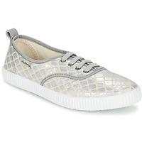 victoria ingles tej placa serpiente womens shoes trainers in silver