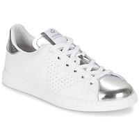 victoria deportivo cuir metallise womens shoes trainers in white