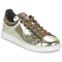 victoria deportivo basket metallise womens shoes trainers in gold