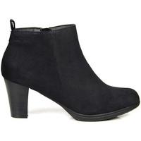 vinceza czarne z ekozamszu ocieplane womens low ankle boots in black