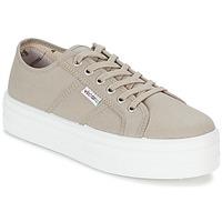 victoria blucher lona plataforma womens shoes trainers in beige