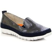 vinceza granatowo srebrne skrzane wsuwane womens shoes trainers in mul ...