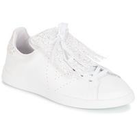 victoria deportivo piel flecos glitter womens shoes trainers in white