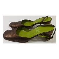 Vintage 1990\'s Kenzo - Bronze/Green - Size 6 - Slingbacks