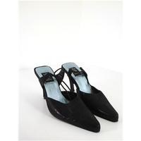 vintage 1990s jeffery west eu 37 uk4 shimmery black pointy court shoes