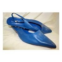 viva la diva size 9 blue leather strap shoes viva la diva size 9 blue  ...