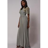 Virgos Lounge Raina Maxi Dress In Grey