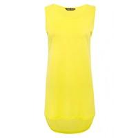 VISCOSE CURVE HEM VEST