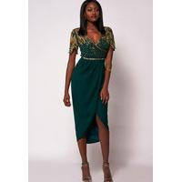 Virgos Lounge Ursula Midi Dress In Green