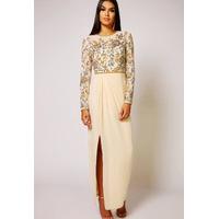 Virgos Lounge Lily Maxi Dress In Cream