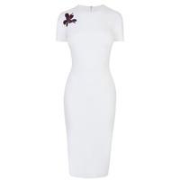 victoria beckham orchid pencil dress