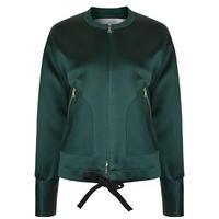 VICTORIA BY VICTORIA BECKHAM Collarless Satin Bomber Jacket