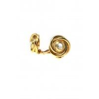 Vintage 1970s Gold Swirl Earrings