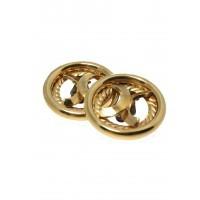 Vintage Gold Circle Earrings