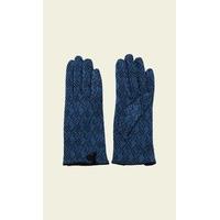 Vintage Style Blue Gloves