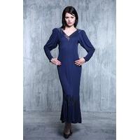 Vintage Blue Midi Dress