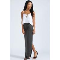 Viscose Maxi Skirt - charcoal