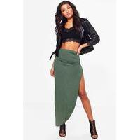 Viscose Maxi Skirt - khaki