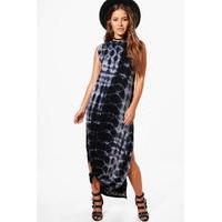 Victoria Tie Dye Tank Maxi Dress - black