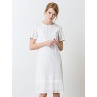 Viscose dress with matching embroidery, HOLNON