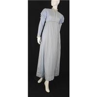 Vintage late 1960\'s Handmade Bespoke Size 6-8 Victoriana Style Finest Swiss Lawn Cotton Light Blue Bridesmaid Dress
