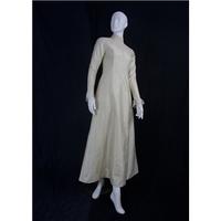 Vintage circa 1960\'s Bridal House Salon Size 10 - 12 Silk Embellished Wedding Dress