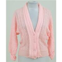 Vintage 80\'s McCaul, size M, pink cardigan