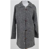 vintage 80s flannery knitwear size l grey wool cardigan