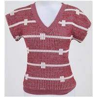 Vintage 80\'s Alison Jane, size 12 red & white striped pullover