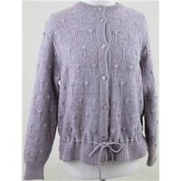 VIntage 80\'s St Michael, size 16 lilac textured knit wool cardigan