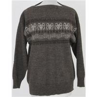Vintage Rhoscolyn Knitwear, size L brown wool jumper