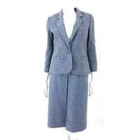 Vintage Circa 1980\'s St Michael Size 10 Grey-Blue Skirt Suit
