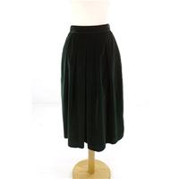 Vintage 1980\'s? Size 10 Forest Green Velvet Pleated Skirt