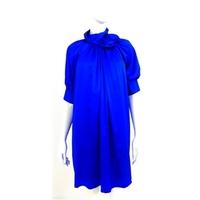 vintage electric blue mid length dress