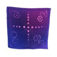 vintage tonal purple watercolour painterly dot print silk square scarf ...