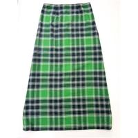 vintage handmade size small ivy green and leaf green checked woolen lo ...