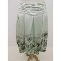 Vila Clothes Mint Green Skirt with Chocolate Brown Pattern Size XS