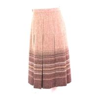Vintage Edinburgh Woolen Mill size 10 \'Highland Fling\' Dusty Pink Plaid Box Pleat Full Skirt