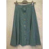 Vintage pale blue button through skirt by Just Gordon - Size: S