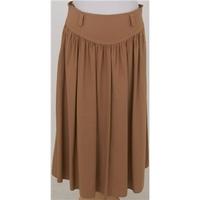 Vintage 80s St Michael, size 6 light brown dirndl skirt