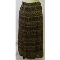 viyella size 10 brown calf length skirt
