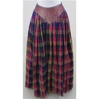 Vintage size S, purple & pink mix checked full skirt