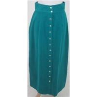 vintage 80s freegirl size s green velvet long skirt