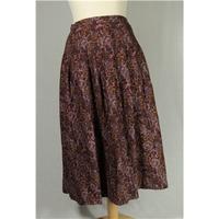 vintage floral skirt alexon size s purple a line skirt