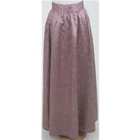 Vintage, size XS dusky pink & silver floral skirt
