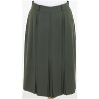 Vintage 80\'s St Michael, size 14 olive green wool skirt