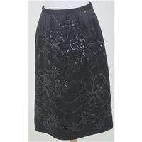 Viyella size 10 black embroidered and sequinned skirt