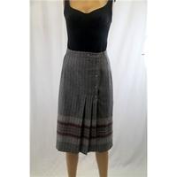 Vintage Small Grey and Red Pinstripe Woolen Skirt