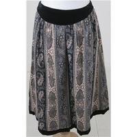 vintage julia at sidgreene size 14 grey mix paisley cotton skirt